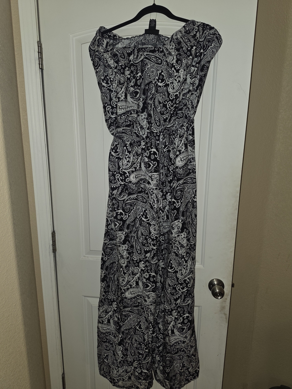JBS Black & White Paisley Maxi Jumper - Classic Women's Jumpsuit XL
